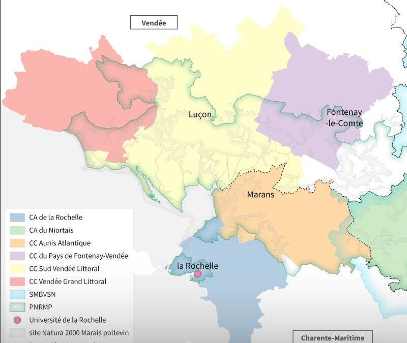 Carte du projet LIFE Maraisilience