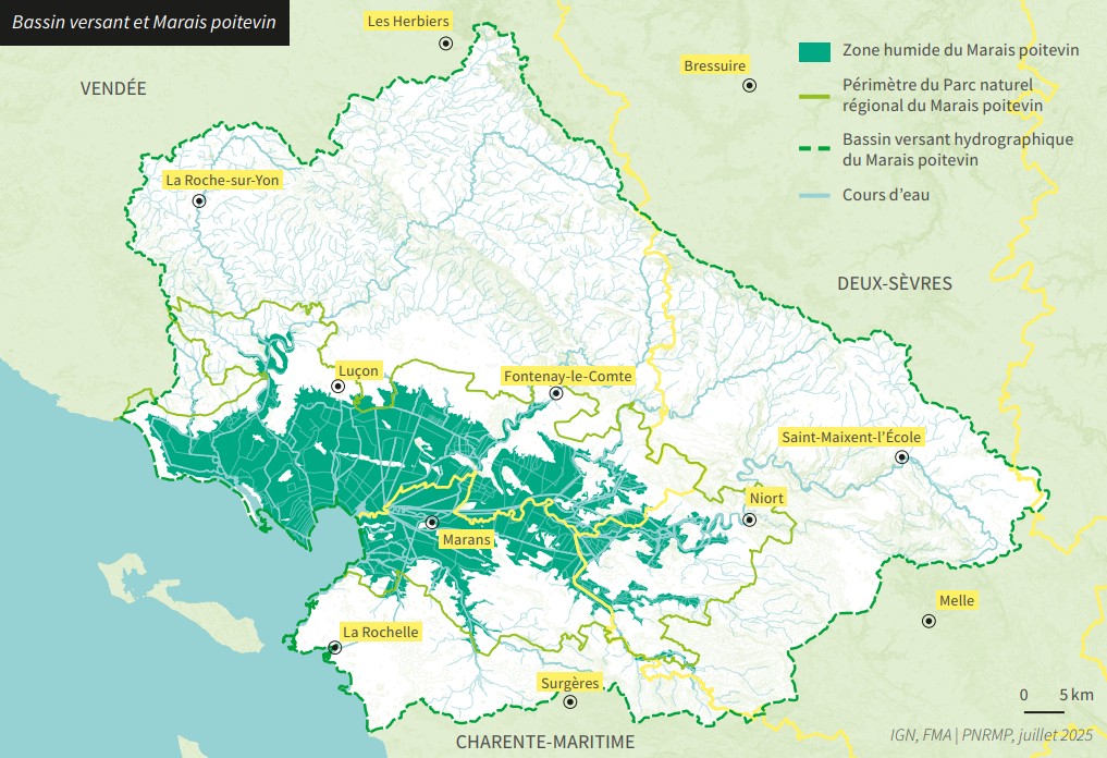 Carte bassin versant Carte du bassin versant du Marais poitevin